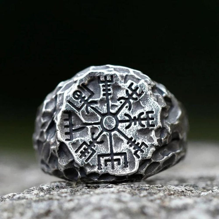 Bague \"Suivre son chemin\" Vegvisir | Acier inoxydable Bague \"Suivre son chemin\" Vegvisir | Acier inoxydable