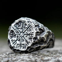 Bague \"Suivre son chemin\" Vegvisir | Acier inoxydable Bague \"Suivre son chemin\" Vegvisir | Acier inoxydable