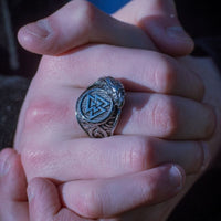 Bague symbole Valknut - Acier inoxydable - Viking Bague symbole Valknut - Acier inoxydable - Viking