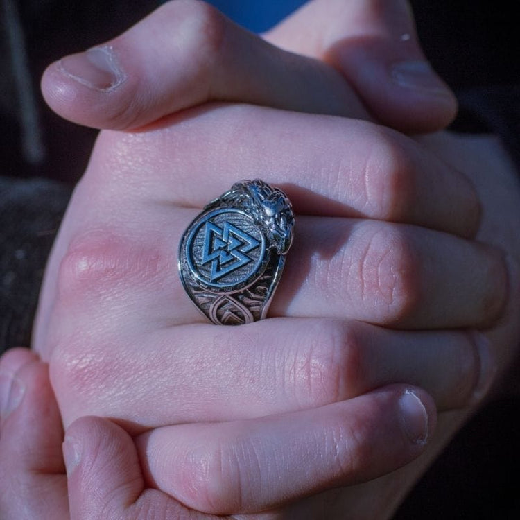 Bague symbole Valknut - Acier inoxydable - Viking Bague symbole Valknut - Acier inoxydable - Viking