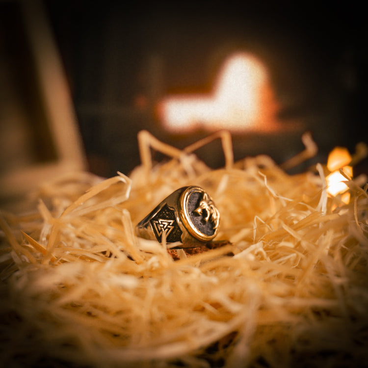 Bague tête de loup viking - acier inoxydable Bague tête de loup viking - acier inoxydable