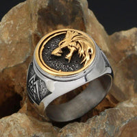 Bague tête de loup viking - acier inoxydable Bague tête de loup viking - acier inoxydable