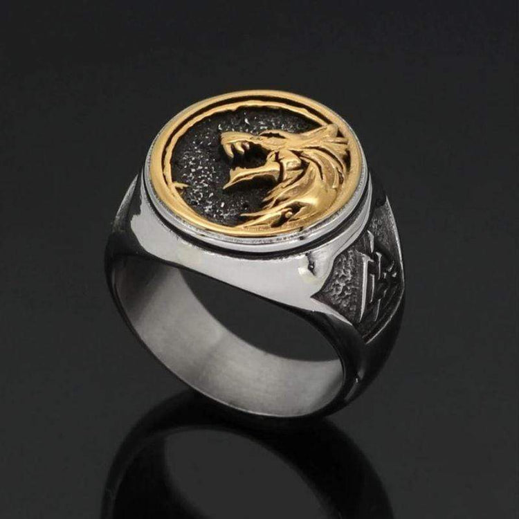 Bague tête de loup viking - acier inoxydable Bague tête de loup viking - acier inoxydable