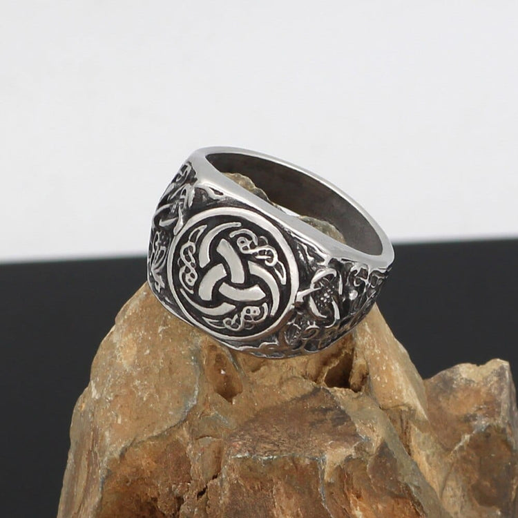 Bague triple corne d'Odin Bague triple corne d'Odin