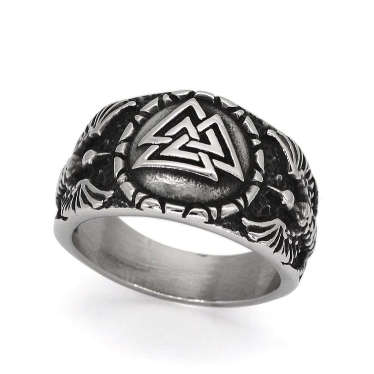 Bague Valknut porté par les corbeaux d'Odin Bague Valknut porté par les corbeaux d'Odin