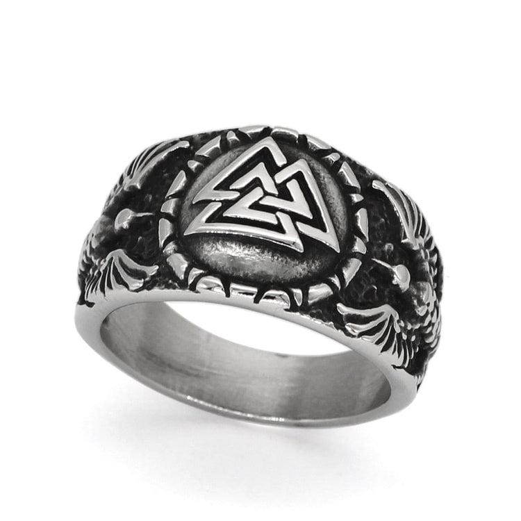 Bague Valknut porté par les corbeaux d'Odin Bague Valknut porté par les corbeaux d'Odin