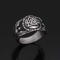 Bague Valknut porté par les corbeaux d'Odin Bague Valknut porté par les corbeaux d'Odin