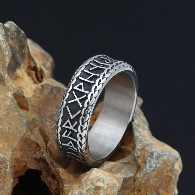 Bague Viking antique en acier inoxydable Bague Viking antique en acier inoxydable