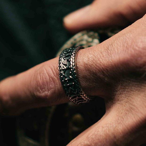 Bague Viking antique en acier inoxydable Bague Viking antique en acier inoxydable
