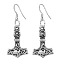 Boucles d'oreilles Mjolnir en acier inoxydable Boucles d'oreilles Mjolnir en acier inoxydable