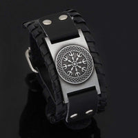 Bracelet Aegishjalmur en cuir Bracelet Aegishjalmur en cuir