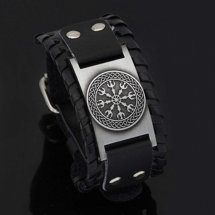 Bracelet Aegishjalmur en cuir Bracelet Aegishjalmur en cuir