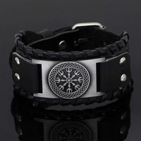 Bracelet Aegishjalmur en cuir Bracelet Aegishjalmur en cuir