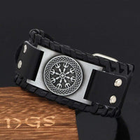 Bracelet Aegishjalmur en cuir Bracelet Aegishjalmur en cuir