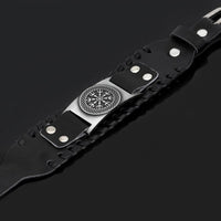 Bracelet Aegishjalmur en cuir Bracelet Aegishjalmur en cuir