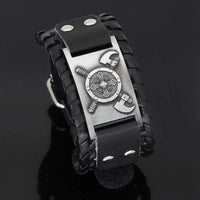 Bracelet bouclier viking en cuir Bracelet bouclier viking en cuir