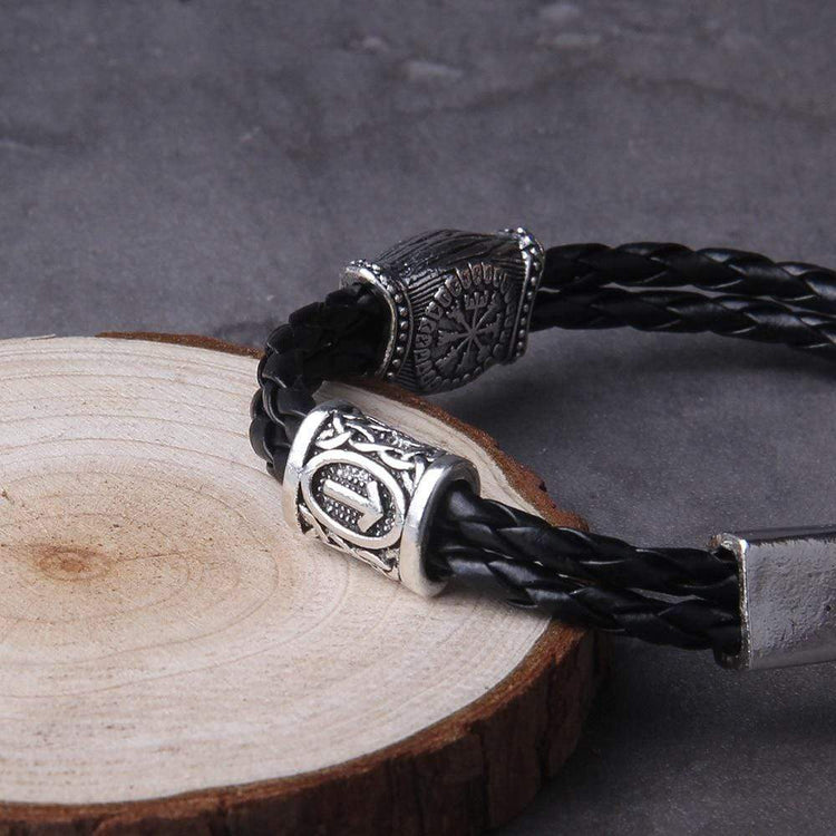 Bracelet boussole runique Vegvisir Bracelet boussole runique Vegvisir