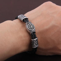 Bracelet boussole runique Vegvisir Bracelet boussole runique Vegvisir