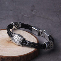 Bracelet boussole runique Vegvisir Bracelet boussole runique Vegvisir