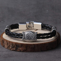 Bracelet boussole runique Vegvisir Bracelet boussole runique Vegvisir