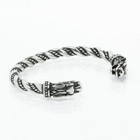 Bracelet de loyauté - 2 têtes de Fenrir Argent Bracelet de loyauté - 2 têtes de Fenrir Argent