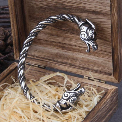 Bracelet de Loyauté Viking - tête de Dragon