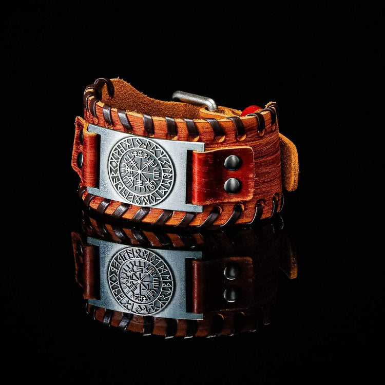 Bracelet de Viking en Cuir Bracelet de Viking en Cuir