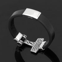 Bracelet en cuir marteau de Thor - Mjolnir Bracelet en cuir marteau de Thor - Mjolnir