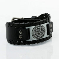 Bracelet en cuir Noir - Rune Viking Bracelet en cuir Noir - Rune Viking