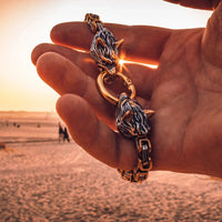 Bracelet Loup Géant Doré - Fenrir Bracelet Loup Géant Doré - Fenrir