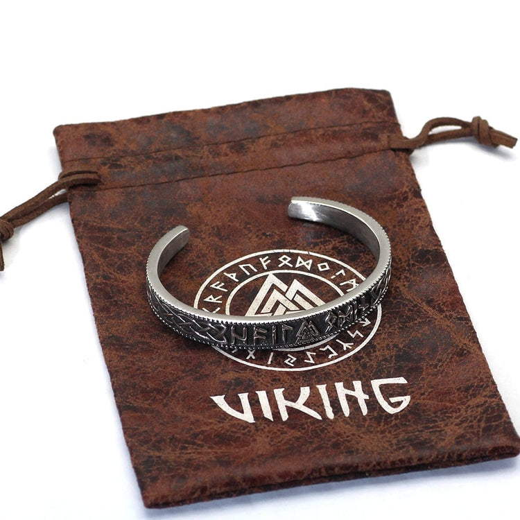 Bracelet Valknut porteur de runes Bracelet Valknut porteur de runes