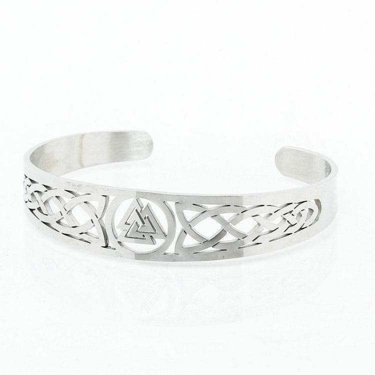 Bracelet Viking Valknut ajustable en acier inoxydable Bracelet Viking Valknut ajustable en acier inoxydable