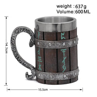 Chope viking porteuse de rune nordique Chope viking porteuse de rune nordique