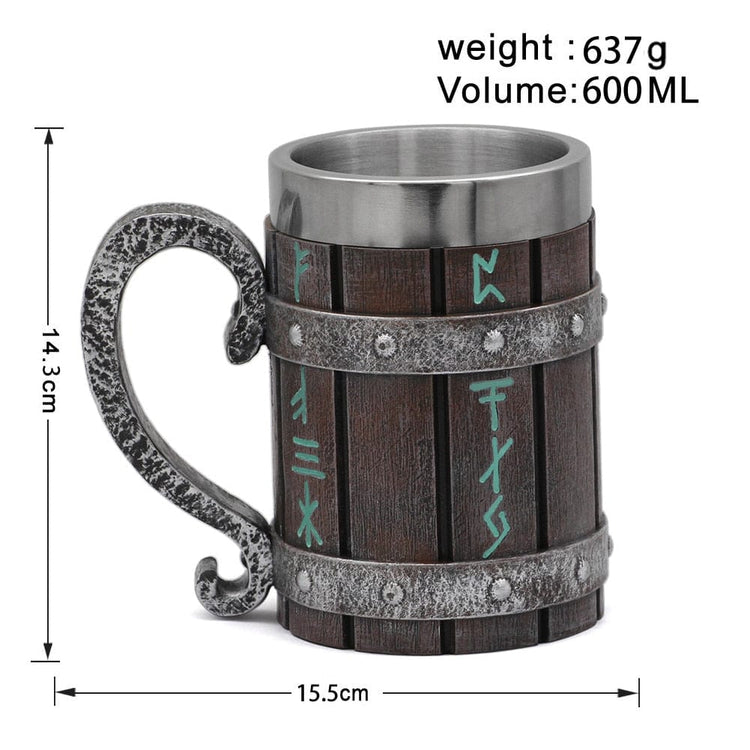 Chope viking porteuse de rune nordique Chope viking porteuse de rune nordique