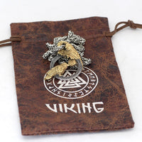 Collier corbeaux messagers d'Odin en acier inoxydable Collier corbeaux messagers d'Odin en acier inoxydable