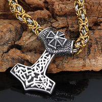 Collier de bravoure Mjolnir ornementé Collier de bravoure Mjolnir ornementé