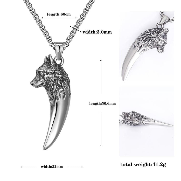 Collier de loup "Ne jamais abandonner"