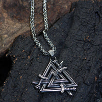 Collier Epées des Héros tombés - Valknut Collier Epées des Héros tombés - Valknut