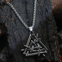 Collier Epées des Héros tombés - Valknut Collier Epées des Héros tombés - Valknut