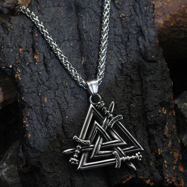 Collier Epées des Héros tombés - Valknut Collier Epées des Héros tombés - Valknut