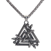 Collier Epées des Héros tombés - Valknut Collier Epées des Héros tombés - Valknut
