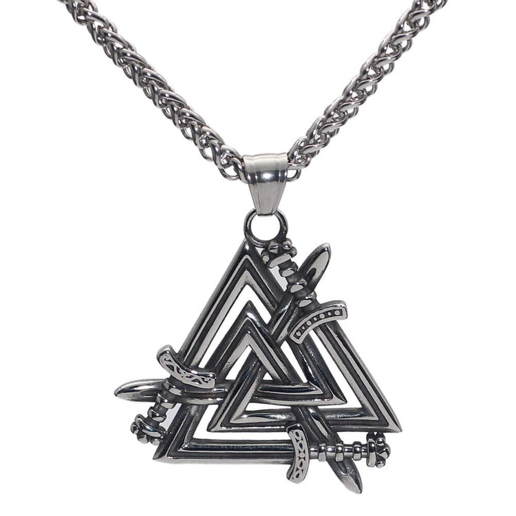 Collier Epées des Héros tombés - Valknut Collier Epées des Héros tombés - Valknut