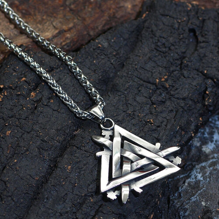 Collier Epées des Héros tombés - Valknut Collier Epées des Héros tombés - Valknut