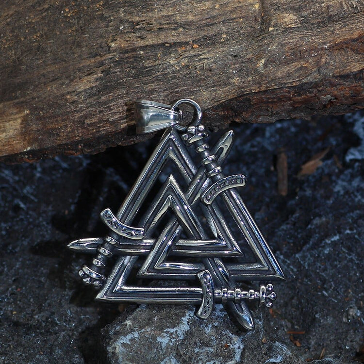 Collier Epées des Héros tombés - Valknut Collier Epées des Héros tombés - Valknut