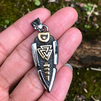 Collier lance d'Odin - Valknut Collier lance d'Odin - Valknut