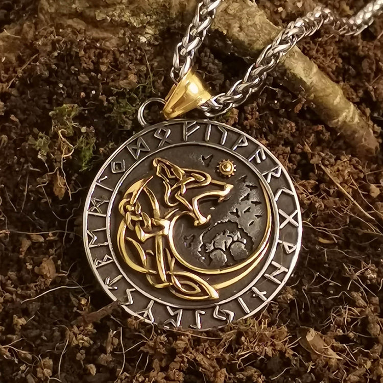 Collier Loup Géant Doré - Fenrir Collier Loup Géant Doré - Fenrir