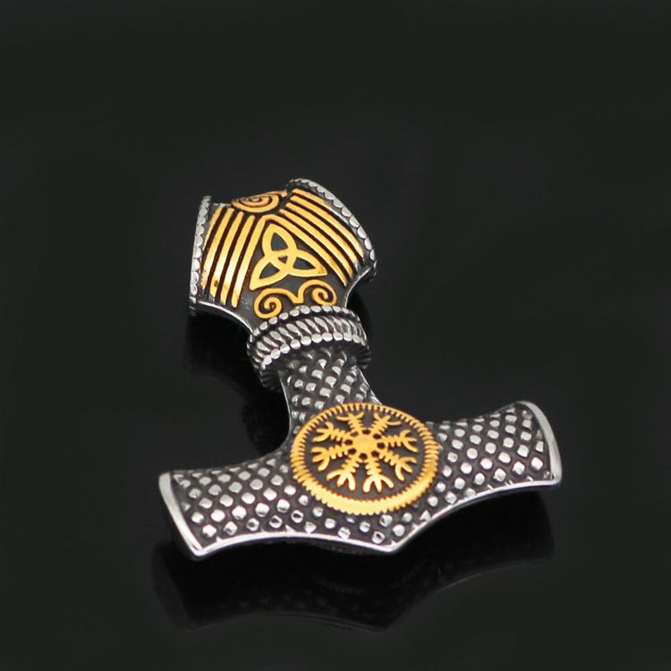 Collier marteau de Thor avec heaume de la terreur Collier marteau de Thor avec heaume de la terreur