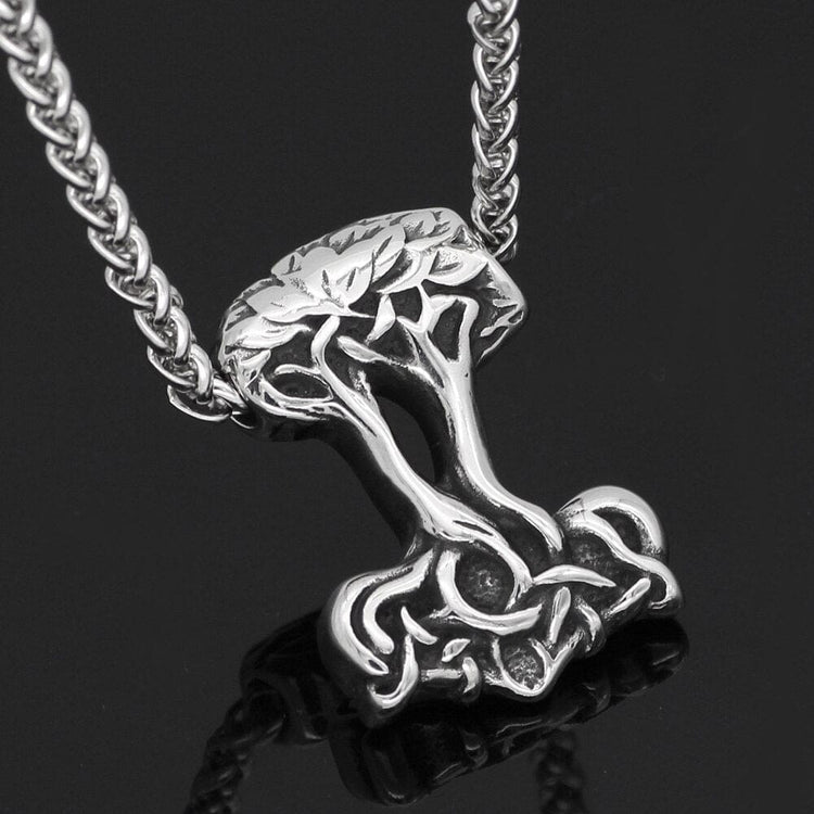 Collier Mjolnir en forme d'Yggdrasil Collier Mjolnir en forme d'Yggdrasil