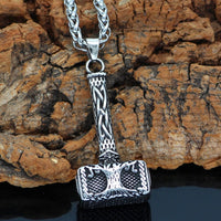Collier Mjolnir orné de l'arbre de vie Yggdrasil Collier Mjolnir orné de l'arbre de vie Yggdrasil