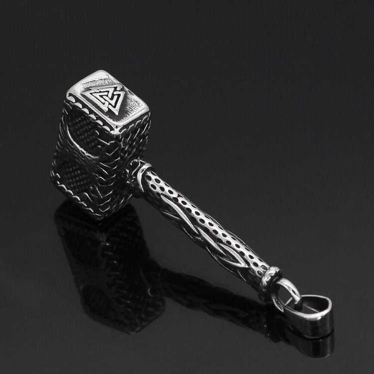 Collier Mjolnir orné de l'arbre de vie Yggdrasil Collier Mjolnir orné de l'arbre de vie Yggdrasil